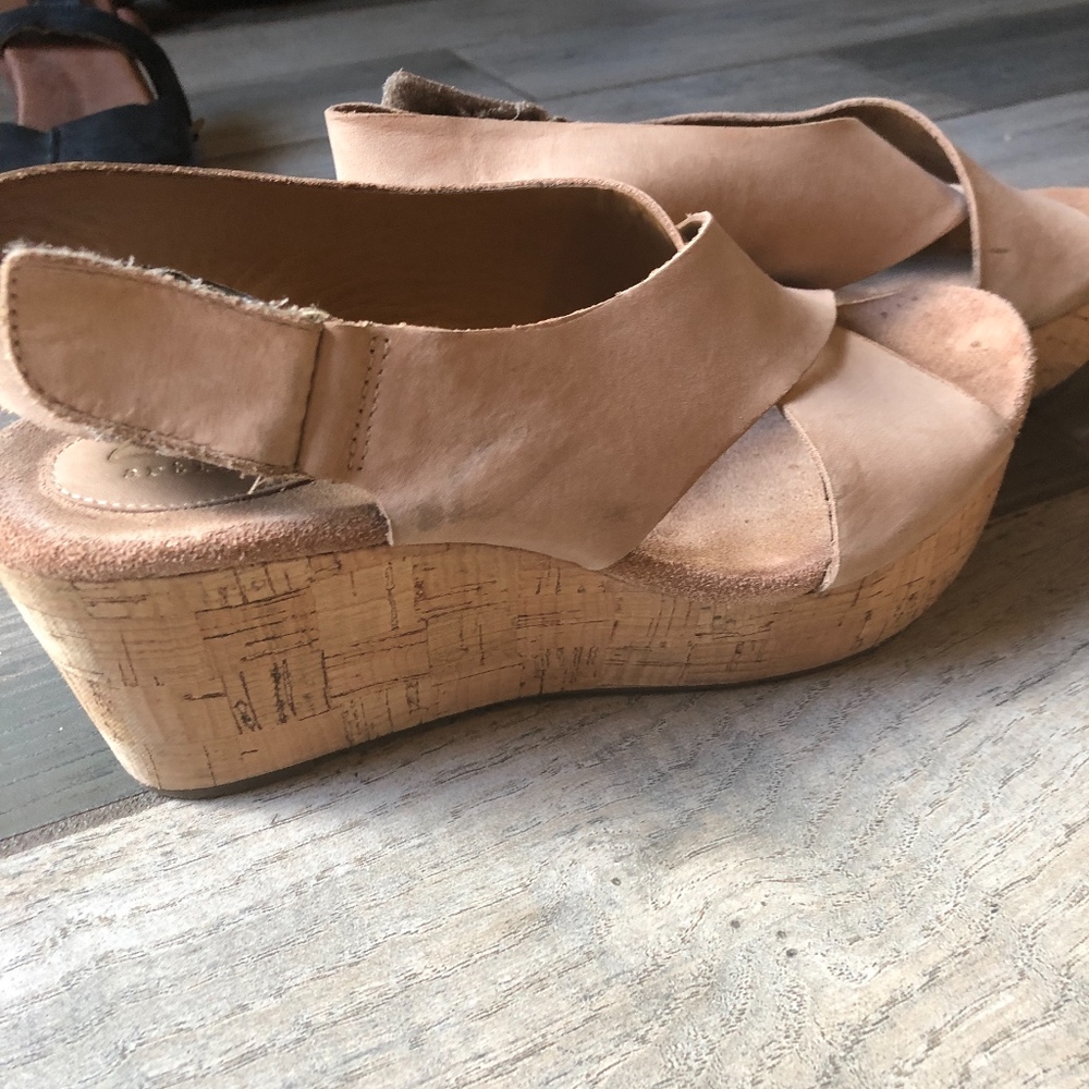 Clark's Cork Wedge Sandals - Picture 2 of 4